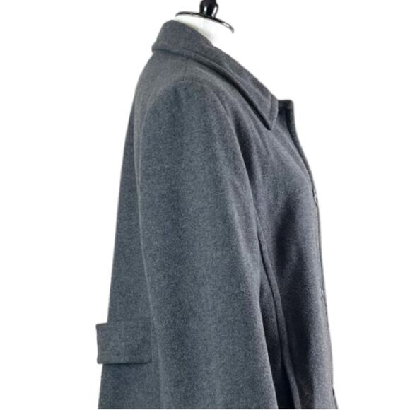 Larry Levine Women’s Winter Coat Classic Wool Cashmere Blend Gray Size Large - Picture 8 of 11